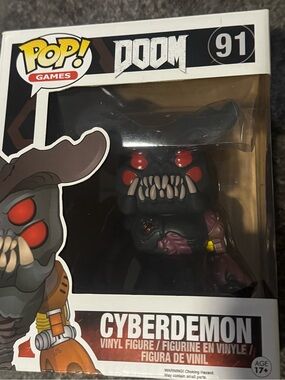 Funko Pop! DOOM Cyberdemon Vinyl Figure - Black, Red, Cream